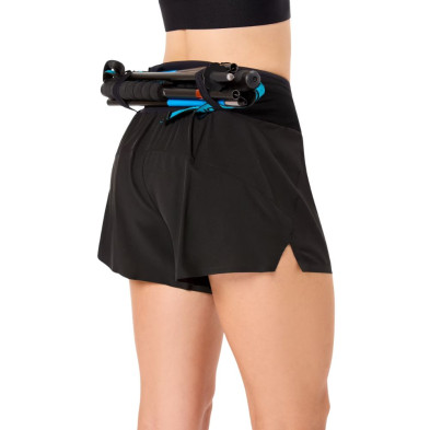 Pantalón running NNormal Race Shorts Mujer Black con soporte para los bastones
