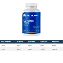Nutrinovex Cafeína + Taurina 120 cápsulas