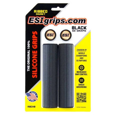 Puños ESIgrips Ribbed Chunky BTT 60g negro