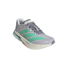 Zapatillas Adidas Adizero Boston 13 Mujer Dash Grey Pulse Mint Haze Coral empeine textil y de malla