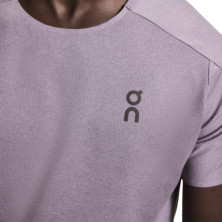 Camiseta manga corta On Running Performance-T hombre lila detalle logo