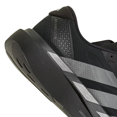 Zapatillas Adidas Adizero Evo SL Woven Hombre Core Black Iron Metallic Carbon mediasuela superligera