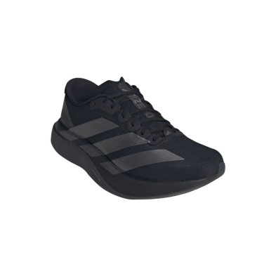 Zapatillas Adidas Adizero Evo SL Woven Hombre negro gris plateado empeine téxtil con cordones