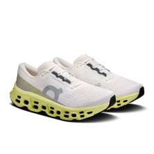 Zapatillas On Running Cloudmonster 3 hombre Ivory Limelight impulso fluído hacia adelante