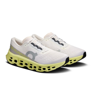 Zapatillas On Running Cloudmonster 3 hombre Ivory Limelight impulso fluído hacia adelante
