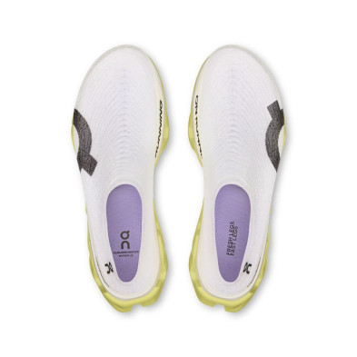 Zapatillas On Running LightSpray Cloudmonster 3 Hyper unisex blanco amarillo lila
