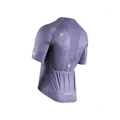 Maillot manga corta XBionic Corefusion Endurance Merino hombre lila con fibras de lana merina natruales