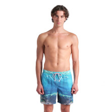 Bañador de playa Arena Water Prints Beach Boxer hombre Aqua