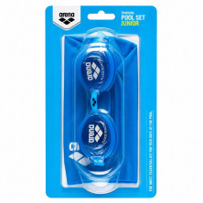 Set gafas y gorro natación Arena niños azul claro/azul