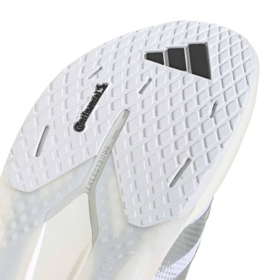 Zapatillas Adidas Adizero Dropset Pro mujer Cloud White/ Silver Metallic/ Cloud White superligera con amortiguación