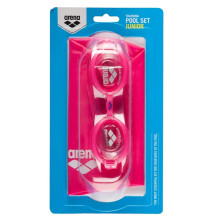 Set de gafas y gorro de natación para niñas rosa