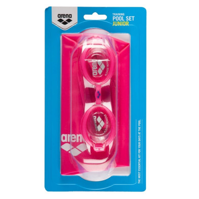 Set de gafas y gorro de natación para niñas rosa