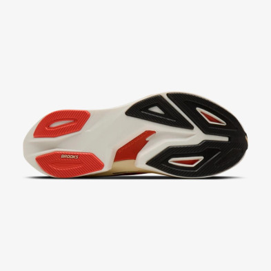 Brooks Hyperion Max 4 Hombre Tigerlily/Wood Ash/Black suela