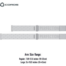 Coros Recambio banda Monitor de frecuencia cardíaca al brazo grande Gris