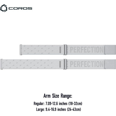 Coros Recambio banda Monitor de frecuencia cardíaca al brazo grande Grey large