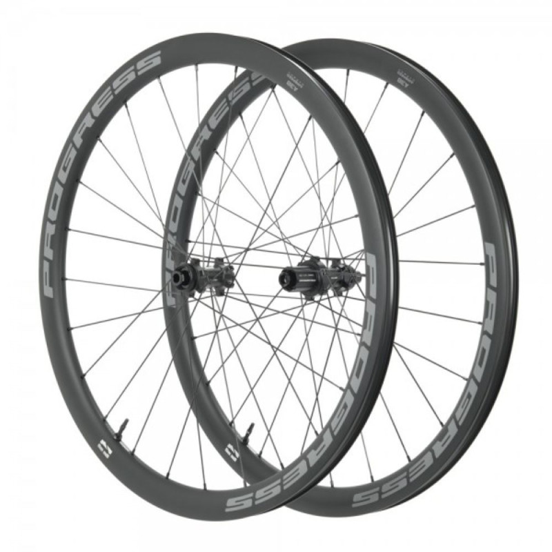Juego ruedas Progress Airspeed A38 Disc 12x100/12x142 Cubierta Shimano