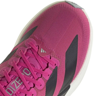 Zapatillas Adidas Adizero Evo SL Woven mujer Ice Tangerine Aurora Black Lucid Fuchsia empeine téxtil con cordones