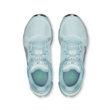 Zapatillas On Running Cloudflow 5 Mujer azul claro verde Upper transpirable y ultraligero de malla técnica