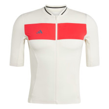 Maillot manga corta Adidas Heritage Tempo 3 Bandas hombre Chalk White/ Pure Ruby