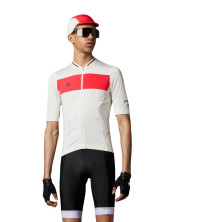 Maillot manga corta Adidas Heritage Tempo 3 Bandas hombre Chalk White/ Pure Ruby