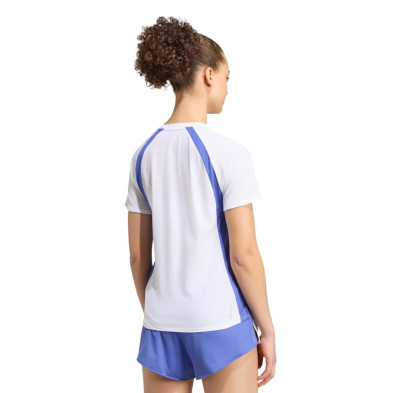 Camiseta manga corta Adidas Adizero Archive Mujer White/ Dual Indigo