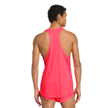 Camiseta tirantes Adidas Adizero Essentials Singlet hombre Solar Turbo espalda con tirante único, corte olímpico