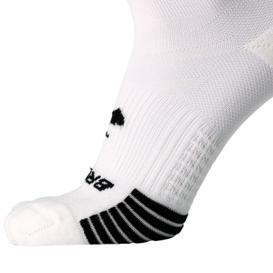 Calcetines Brooks Ghost Lite No Show 2-Pack blancos ajuste estratégico y soporte en el arco plantar