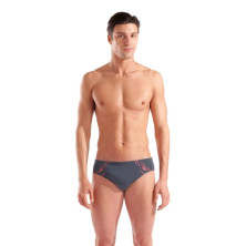 Bañador slip Arena Swim Briefs Poseidonia hombre Asphalt para nadadores que visitan con frecuencia la piscina
