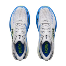 Zapatillas Hoka Mach X 3 hombre Cosmic Grey/ Virtual Blue par nueva lengüeta más suave