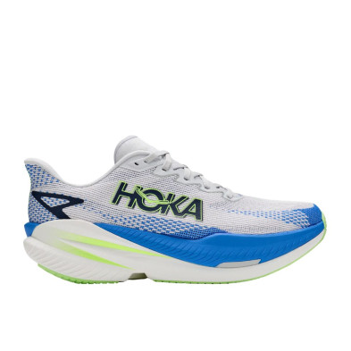 Zapatillas Hoka Mach X 3 hombre Cosmic Grey/ Virtual Blue con placa Pebax