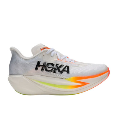 Zapatillas Hoka Cielo X1 3.0 Unisex blanco negro naranja lima con placa de carbono