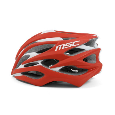 Casco MSC Inmold lateral rojo