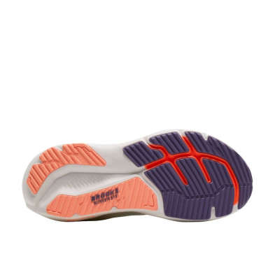 Zapatillas Brooks Glycerin GTS 23 mujer White Mulled Grape Clear durabilidad probada para alto kilometraje
