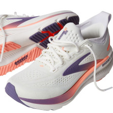 Zapatillas Brooks Glycerin GTS 23 mujer White Mulled Grape Clear envolvente que mejora notablemente el confort