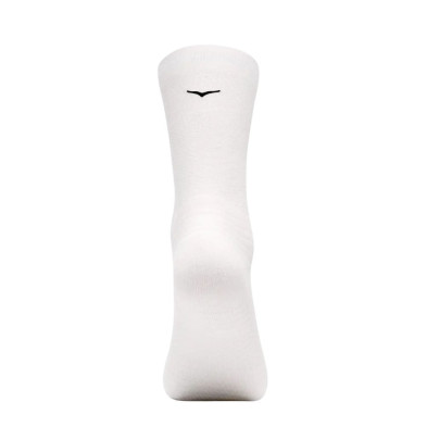 Calcetines media caña Hoka Crew Run Pack de 3 White para correr con comodidad al no tener costuras