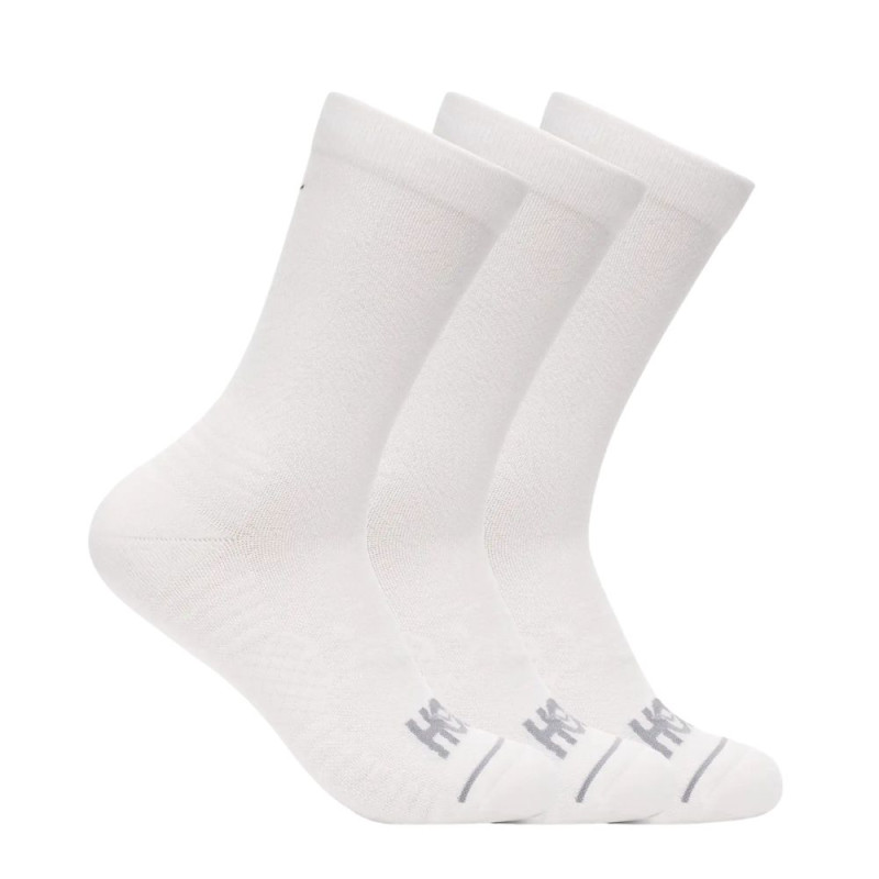 Calcetines media caña Hoka Crew Run Pack de 3 White White White