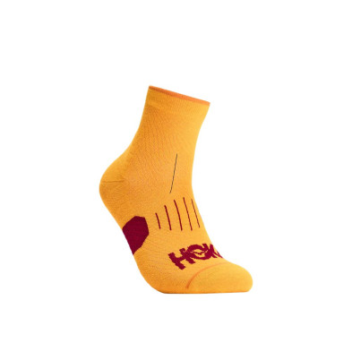 Calcetines Hoka Quarter Run Pack de 3 Egg Yolk Cerise Virtual Violet amarillo yema de huevo