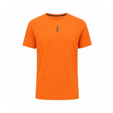 Camiseta manga corta Hoka EveryRun hombre Electric Tangerine