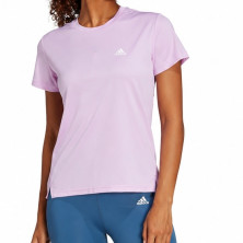 Camiseta manga corta Adidas Aeroready 3 stripes mujer Bliss Lilac
