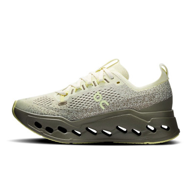 Zapatillas On Running Cloudsurfer Max mujer Seedling/ Olive doble capa Cloudtec Phase