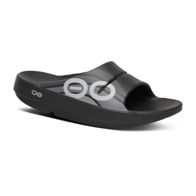 Sandalias Oofos Recovery Ooahh Sport Black Wave