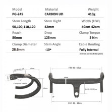 Manillar Progress PG 245 Cockpit Integrado Carbon ROAD