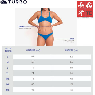 tallaje bikinis turbo