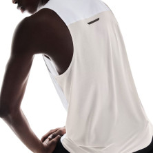 Camiseta sin mangas on running Performance Tank Hombre blanco marfil secado rapido