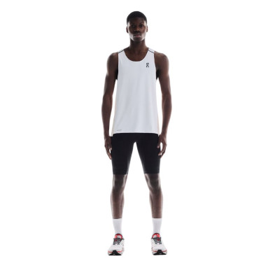 Camiseta sin mangas on running Performance Tank Hombre blanco plateado