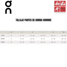 tallaje parters de arriba hombre