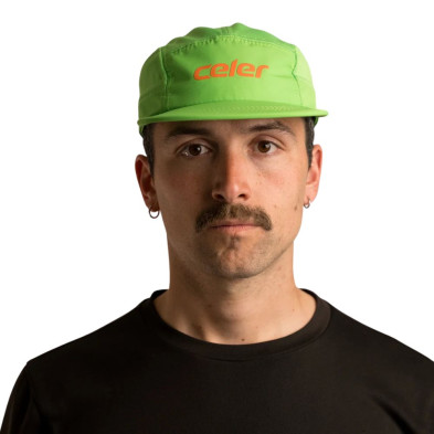 Gorra running Celer Alpha verde fluorescente Cap