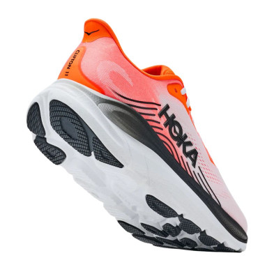 Zapatillas Hoka Clifton 11 hombre Neon Tangerine/ Frost Estampado 3D de silicona