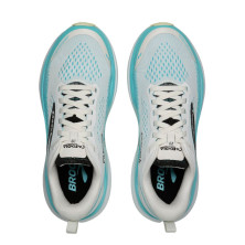 Zapatillas trail Brooks Cascadia 20 hombre White Blue Black perfil más estrecho para ganar agilidad