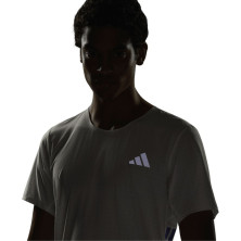 Camiseta manga corta Adidas Adizero Running Tee Hombre White detalles reflectantes
